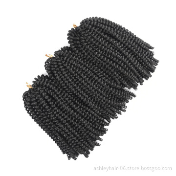 Morgan Kinky Hair Short Curly Spring Curl Pre-Twisted Pretwisted Braids Twist Crochet Braiding Hair